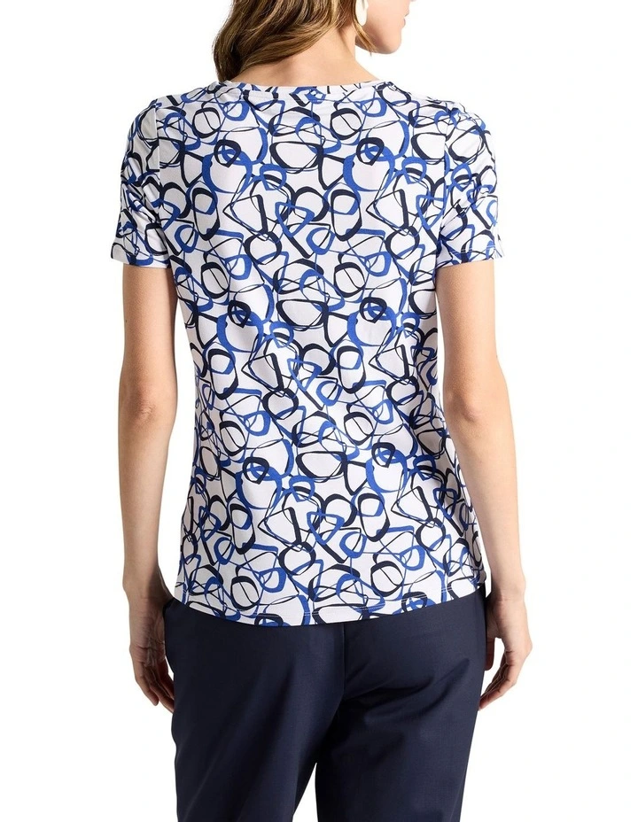 Amir Bamboo Tee in White Multi image 4