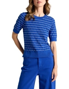 Eliora Cotton Knit in Cobalt