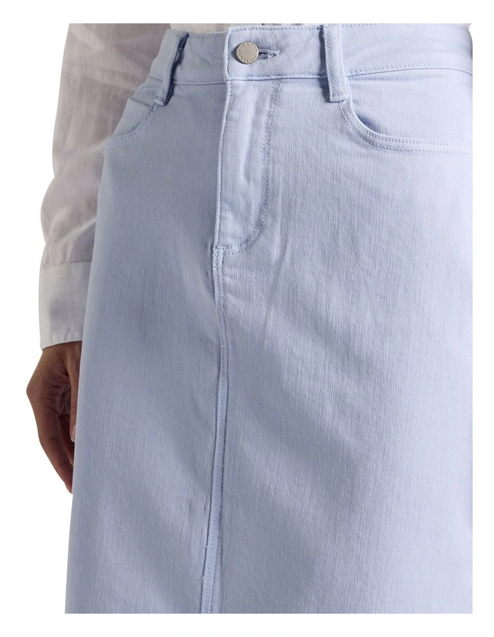 Marnie Denim Skirt in Sky Blue image 3