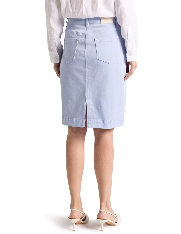 Marnie Denim Skirt in Sky Blue image 4