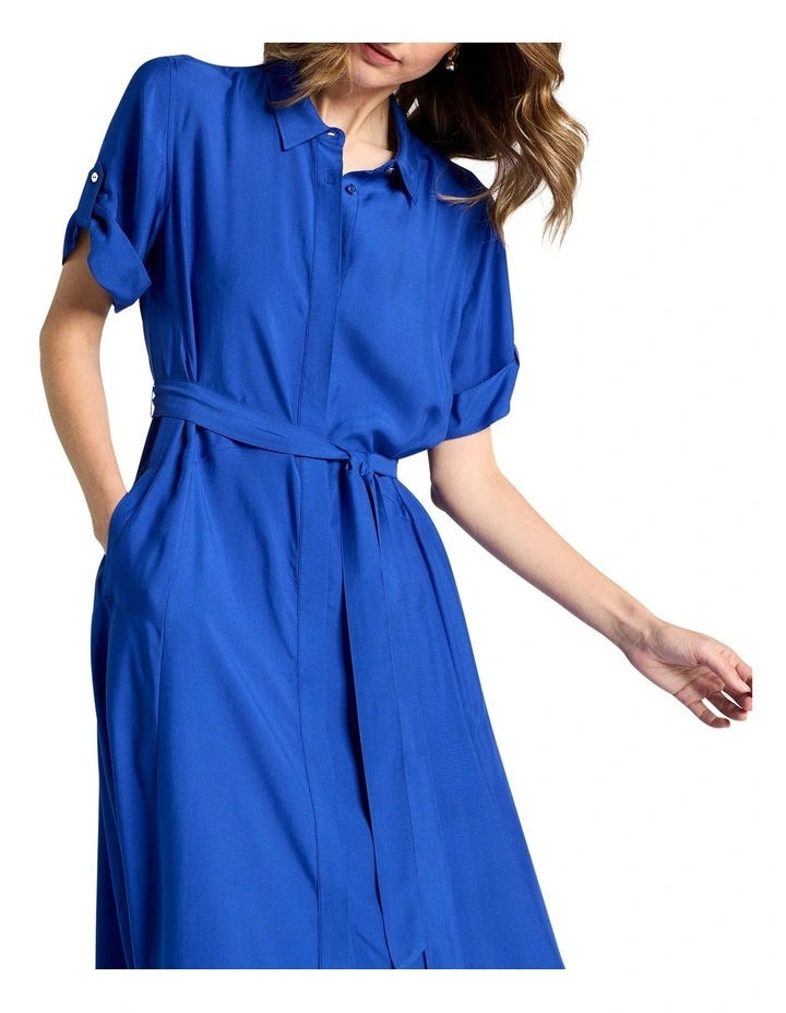 Patricia Shirt Dress in Cobalt image 2
