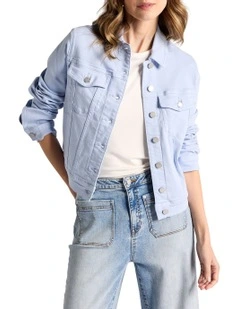 Aspen Denim Jacket in Sky Blue