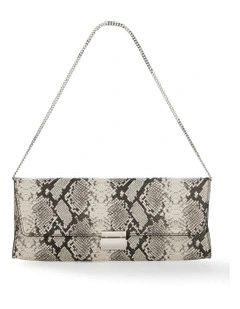 Clovelly Leather Shoulder Bag in Snake