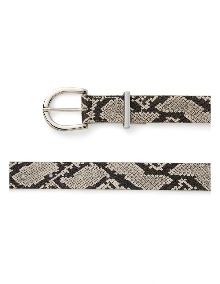 Clovelly Textured Leather Belt in Snake image 2