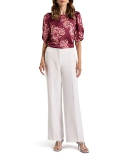 Verna Crepe Pant in Ivory
