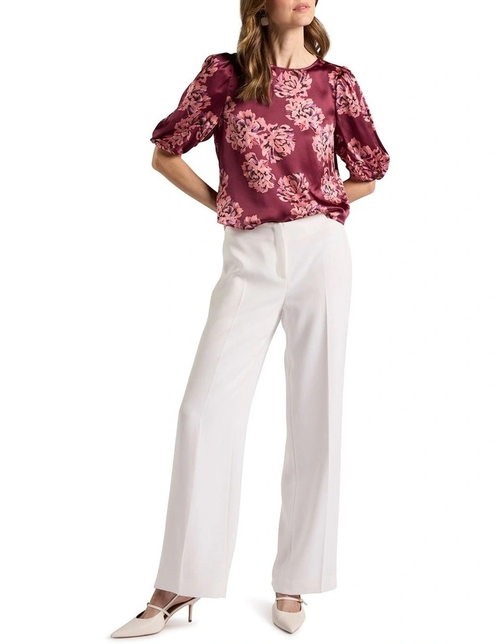 Delanie Silk Blouse in Red image 2