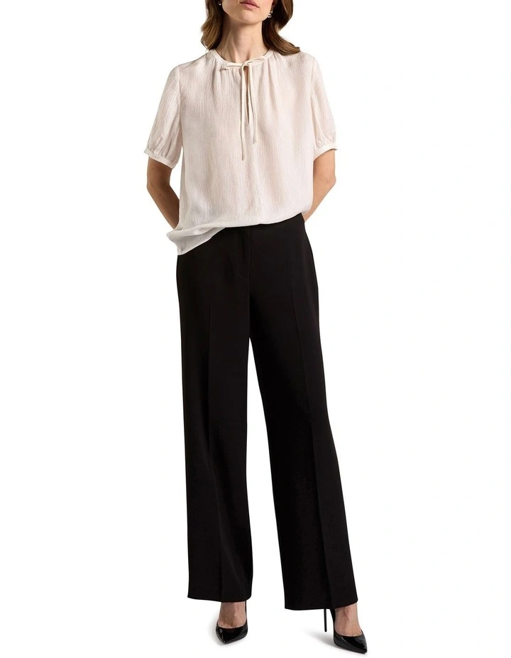 Lotus Silk Blend Blouse in Ivory image 2
