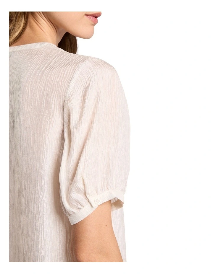 Lotus Silk Blend Blouse in Ivory image 4