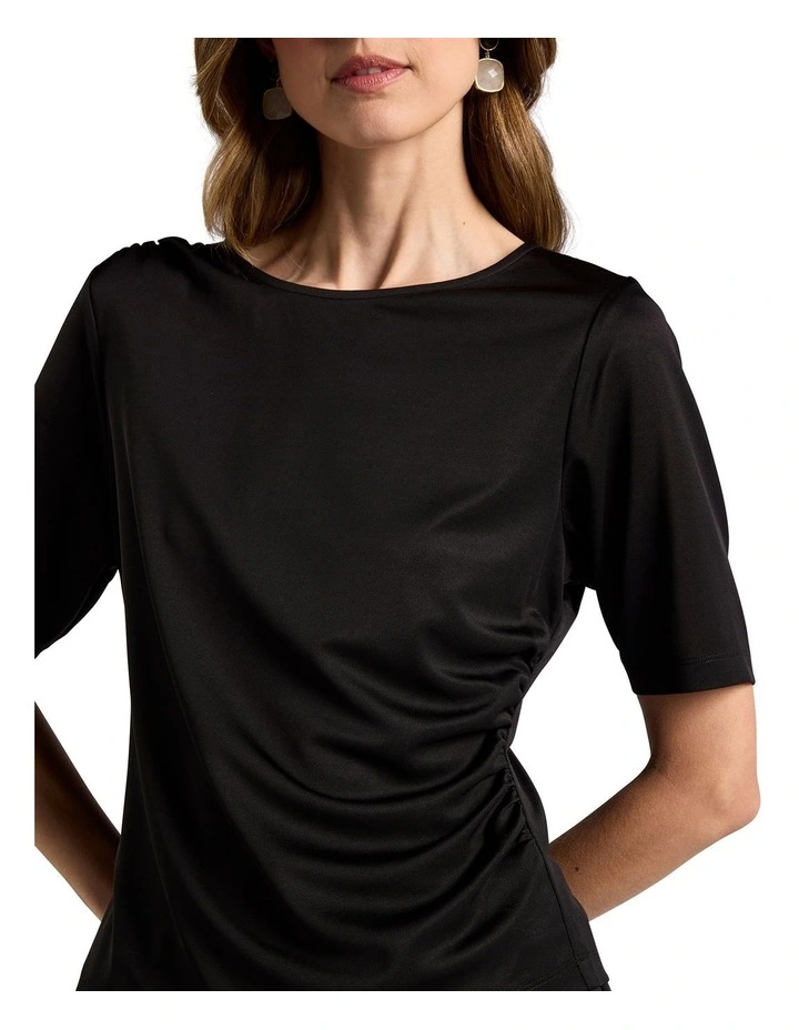 Sella Mesh Top in Black image 3