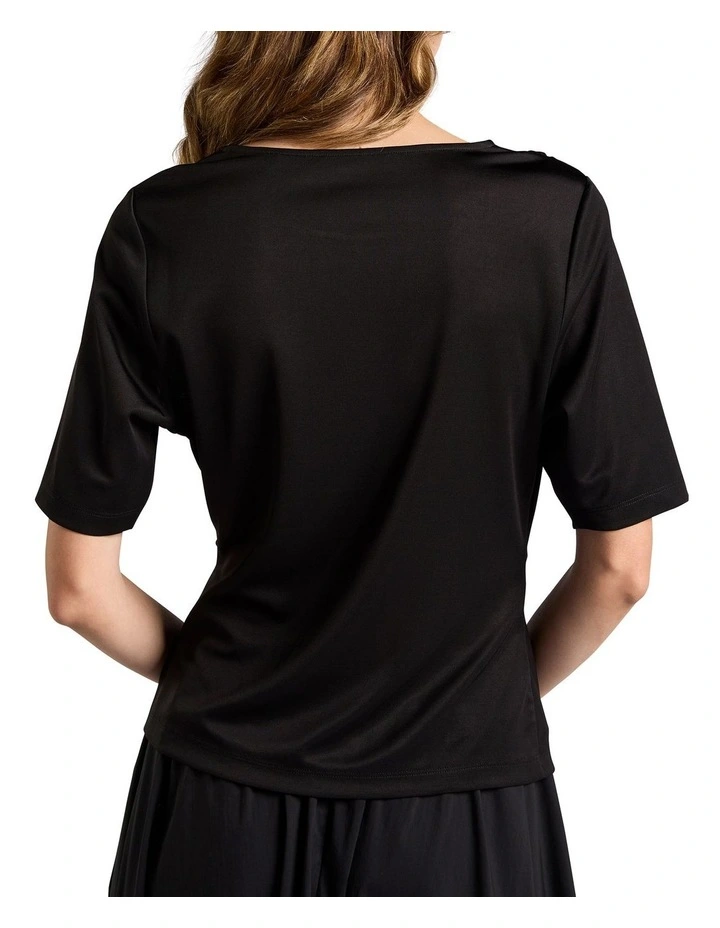 Sella Mesh Top in Black image 4