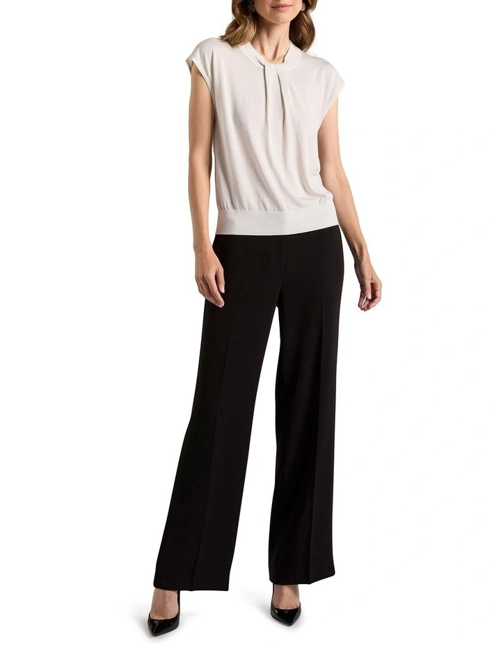Alba Shimmer Knit Tee in Silver image 2