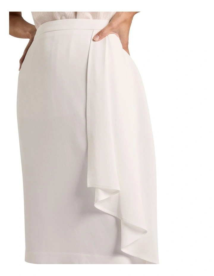 Verna Crepe Skirt in Ivory image 3