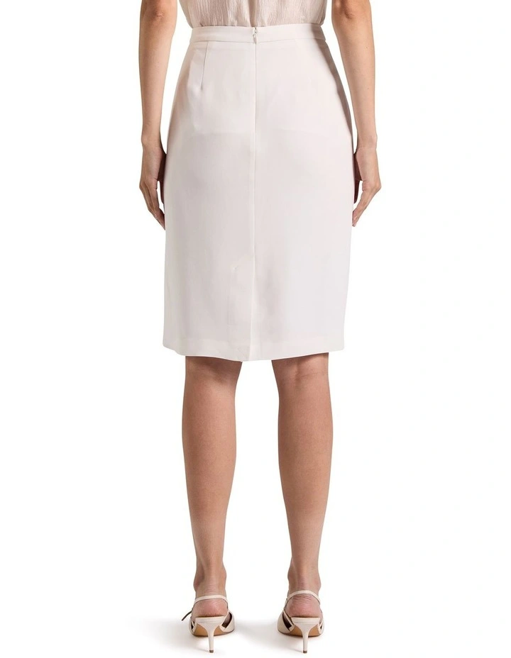 Verna Crepe Skirt in Ivory image 4