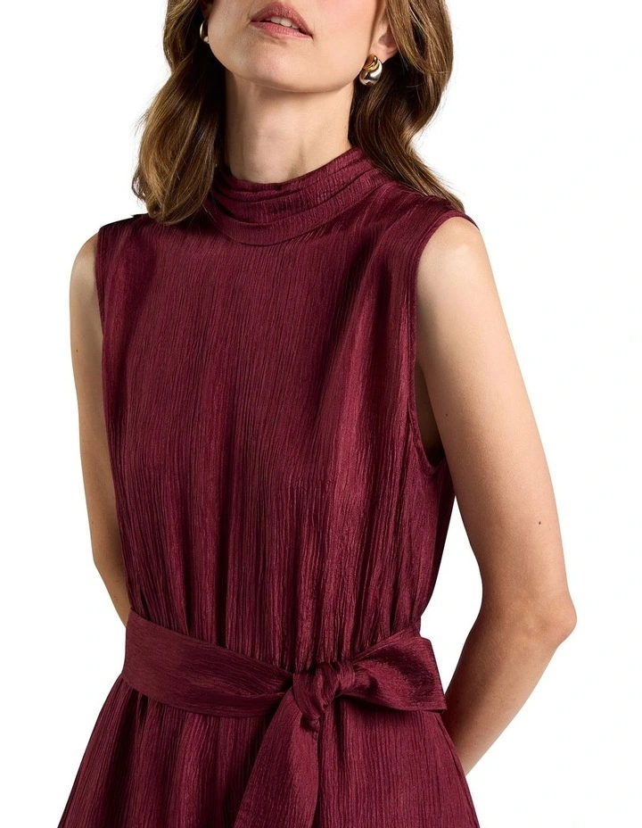 Wilda Silk Blend Jumpsuit in Shiraz Red image 2