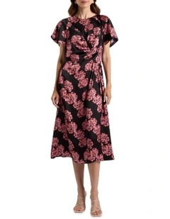 Delanie Silk Dress in Black