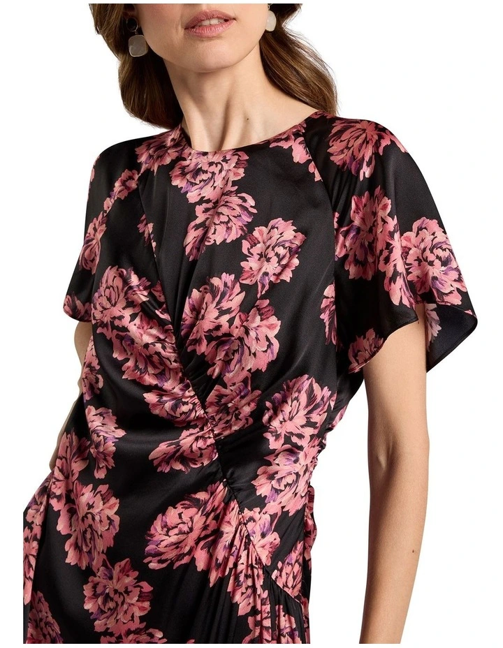 Delanie Silk Dress in Black image 3