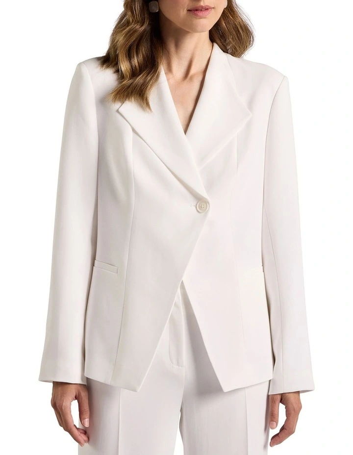 Verna Crepe Jacket in Ivory image 1