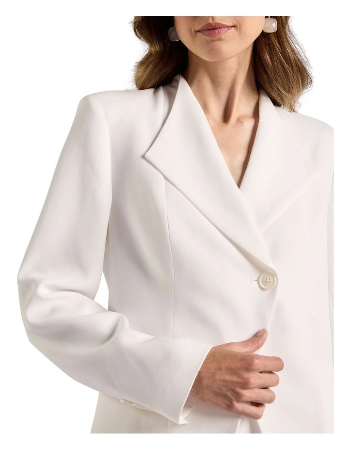 Verna Crepe Jacket in Ivory image 3
