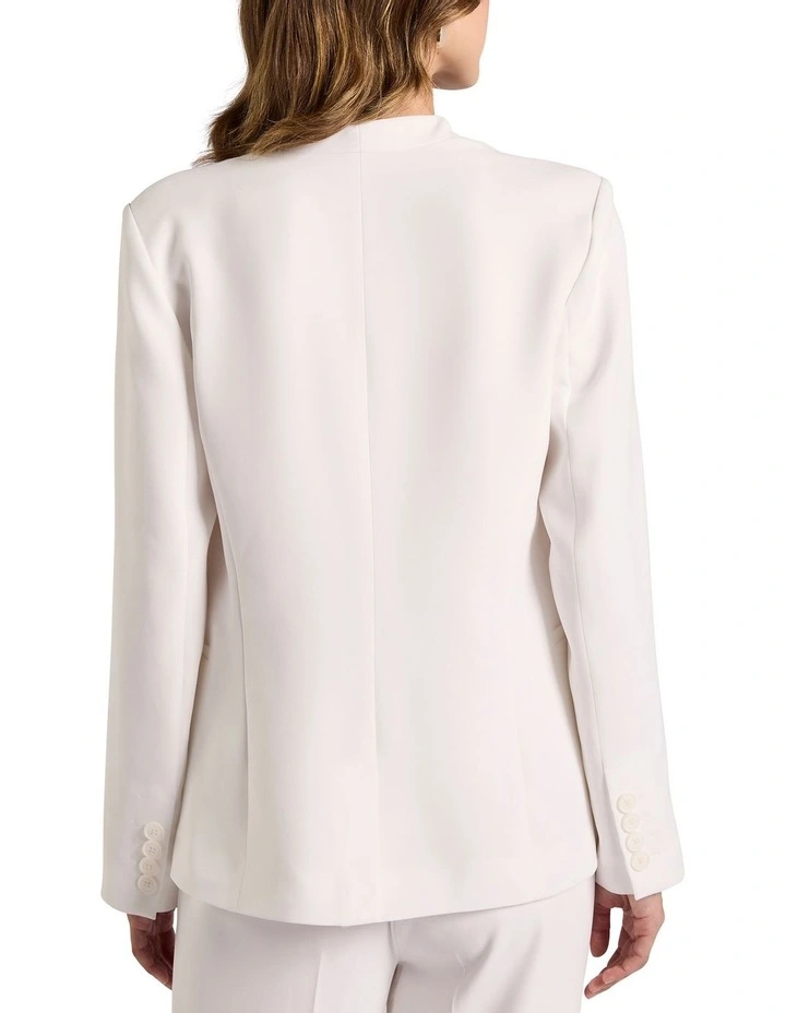 Verna Crepe Jacket in Ivory image 4
