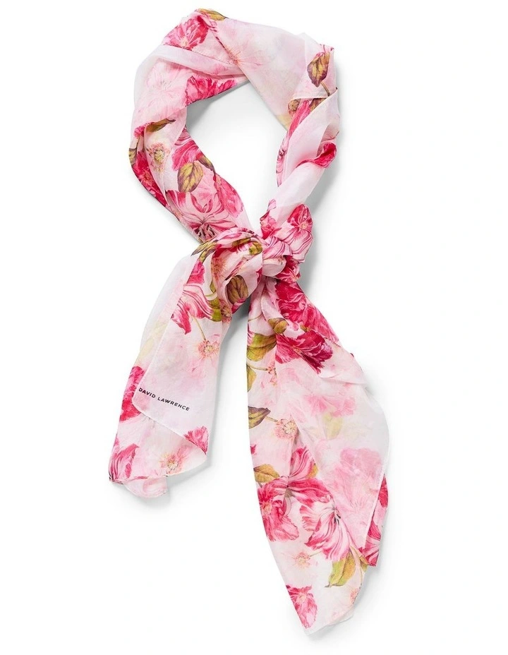 Argon Silk Scarf in Ivory Multi image 2