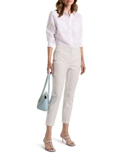 Sundara Compact Cotton Pant in Black Spot