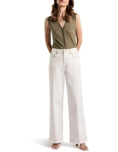 Zola Wide Leg Jean in White