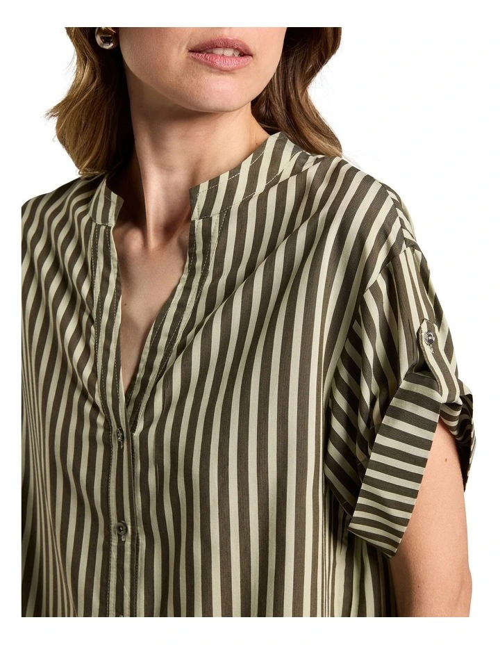 Hazel Stripe Shirt in Moss Stripe image 3