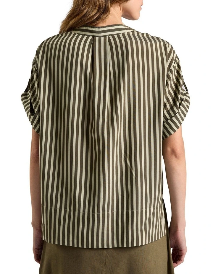 Hazel Stripe Shirt in Moss Stripe image 4