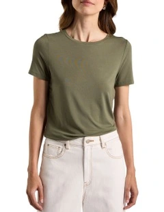 Betsy Bamboo Tee in Moss