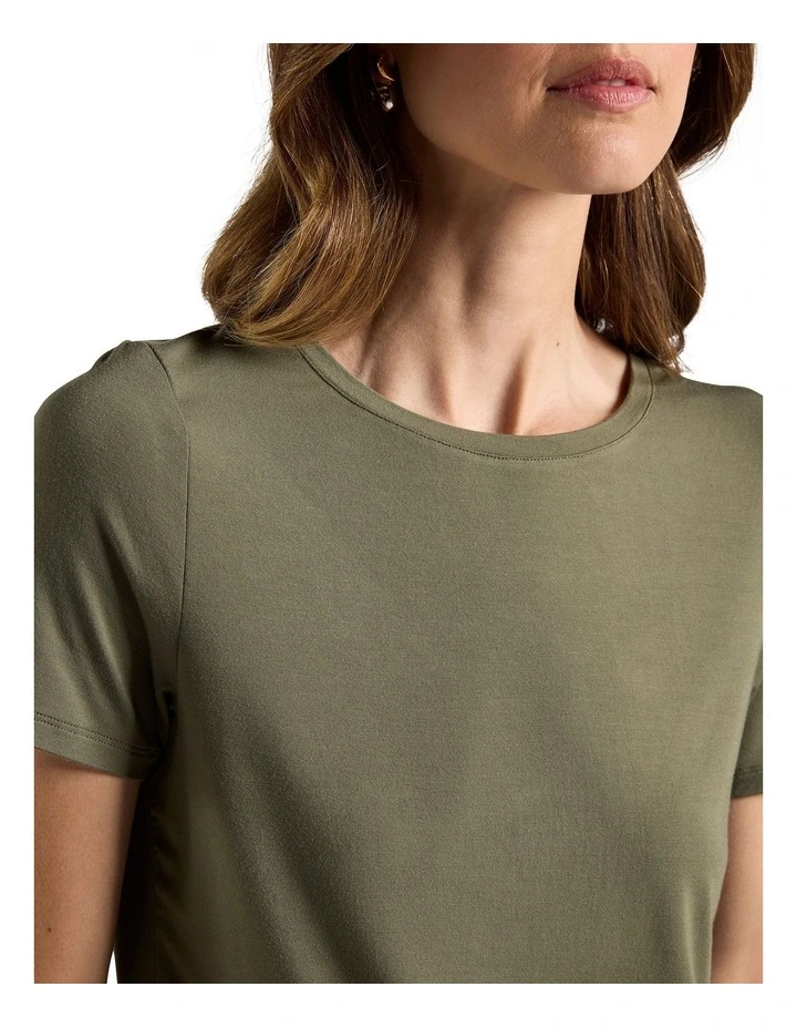 Betsy Bamboo Tee in Moss image 3