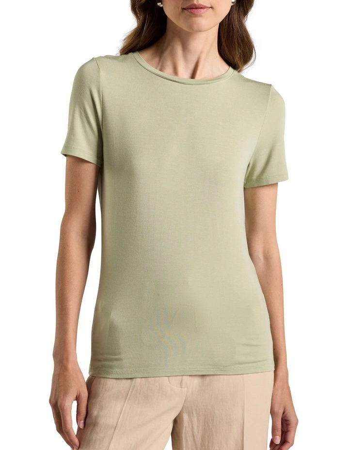 Betsy Bamboo Tee in Sage image 1