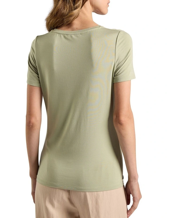 Betsy Bamboo Tee in Sage image 4