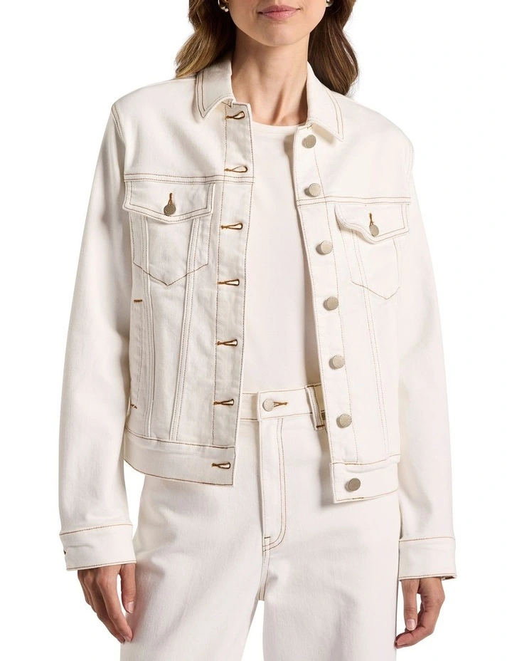 Aspen Denim Jacket in White image 1