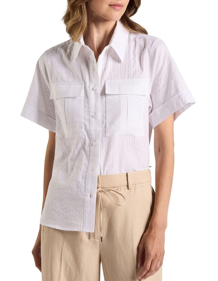 Trina Cotton Shirt in White image 1