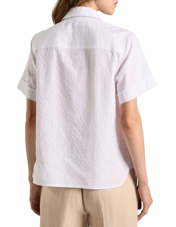 Trina Cotton Shirt in White image 4