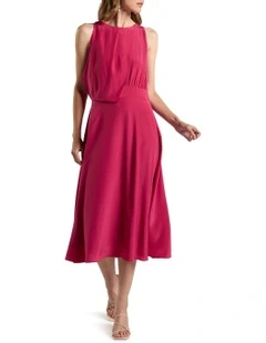 Tuscany Silk Dress in Beetroot