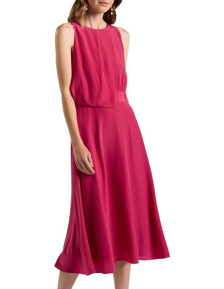 Tuscany Silk Dress in Beetroot image 2