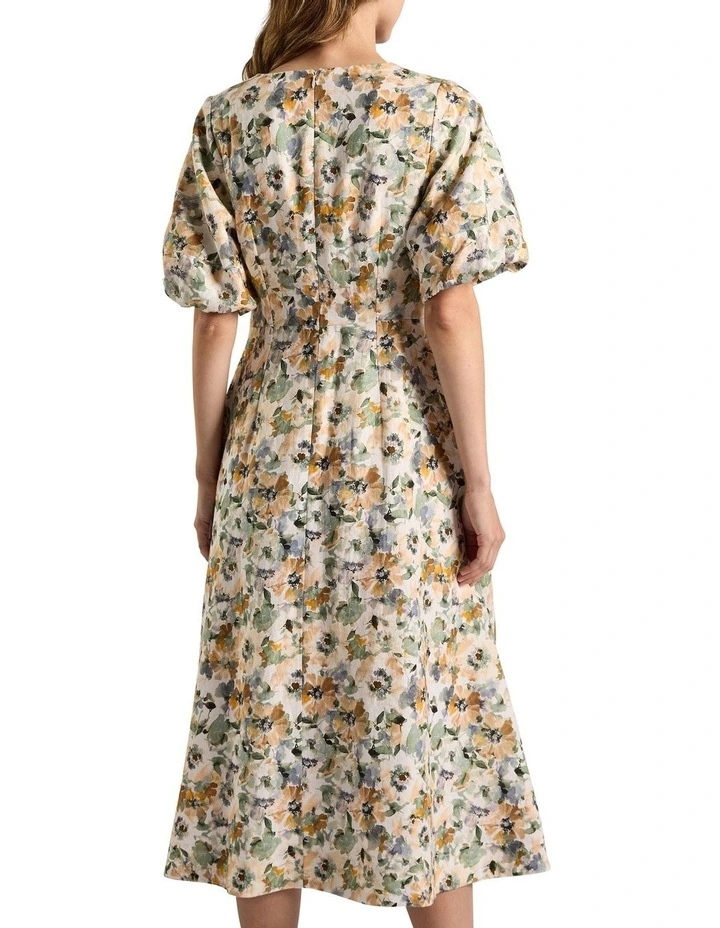 Seattle Midi Dress in Sage Multi image 4
