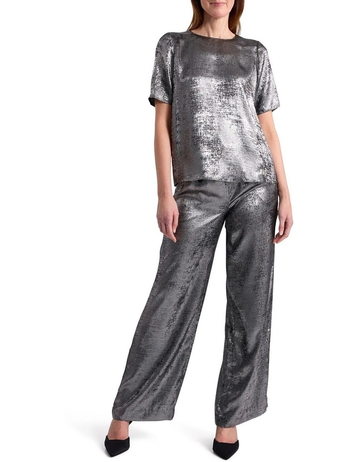 Rumi Metallic Pant in Platinum image 1