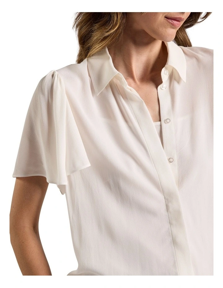 Kimana Viscose Blouse in Ivory image 3