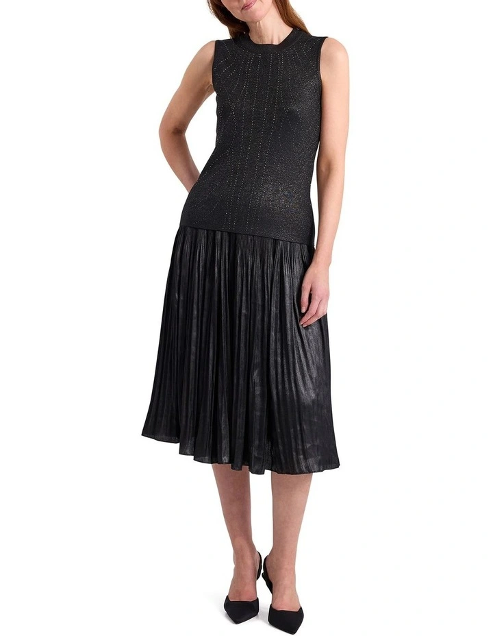 Grace Diamonte Knit Top in Black Sparkle image 2