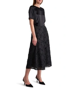 Lumen Midi Skirt in Black
