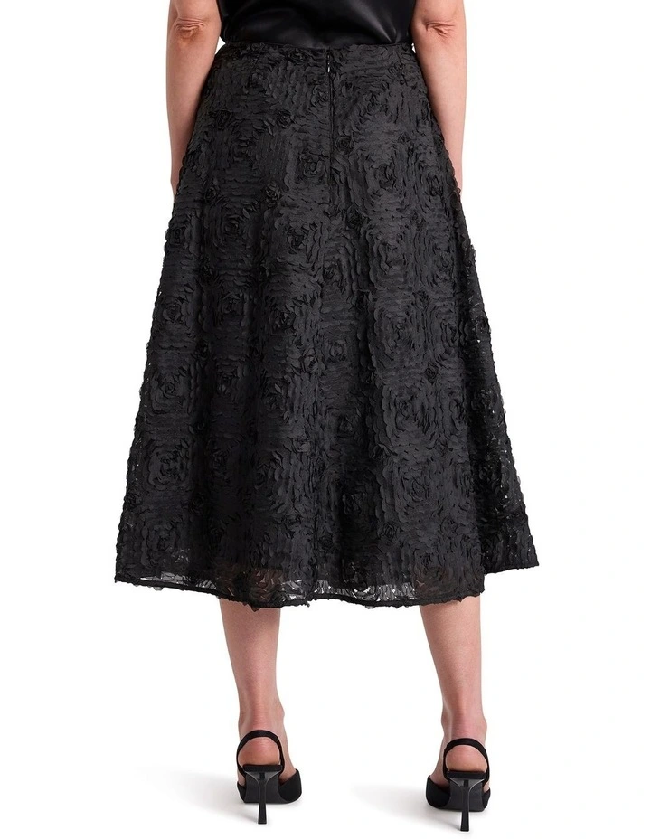 Lumen Midi Skirt in Black image 4