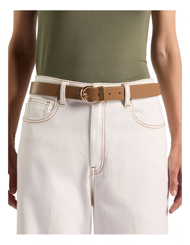 Glinda Leather Belt in Tan image 3