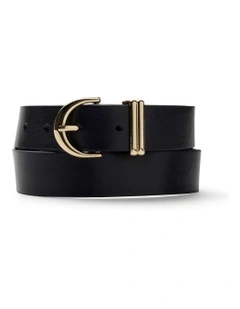 Glinda Leather Belt in Black