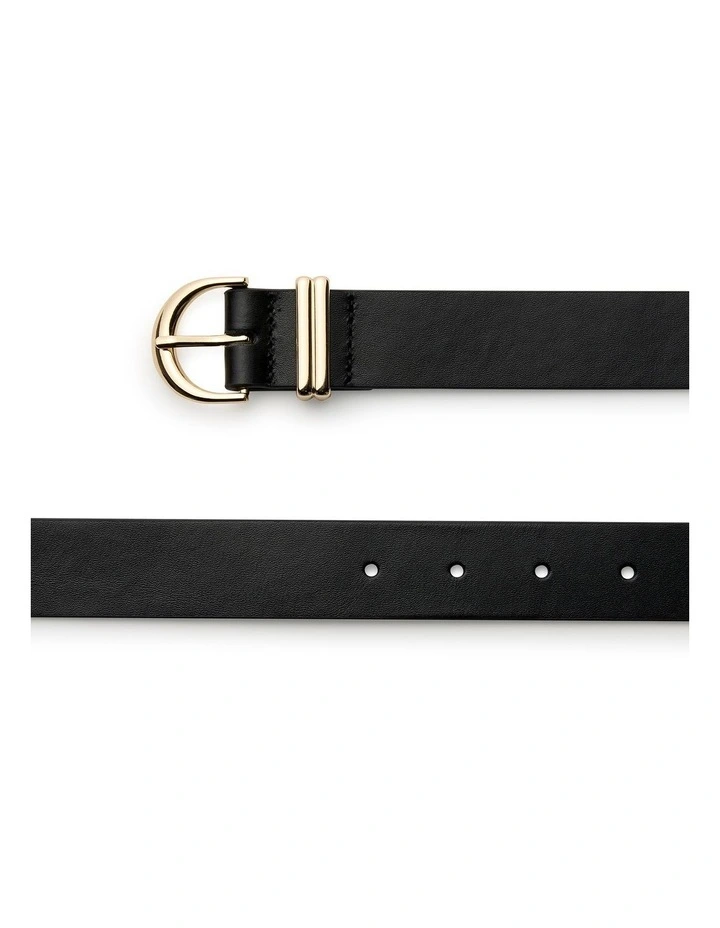Glinda Leather Belt in Black image 2