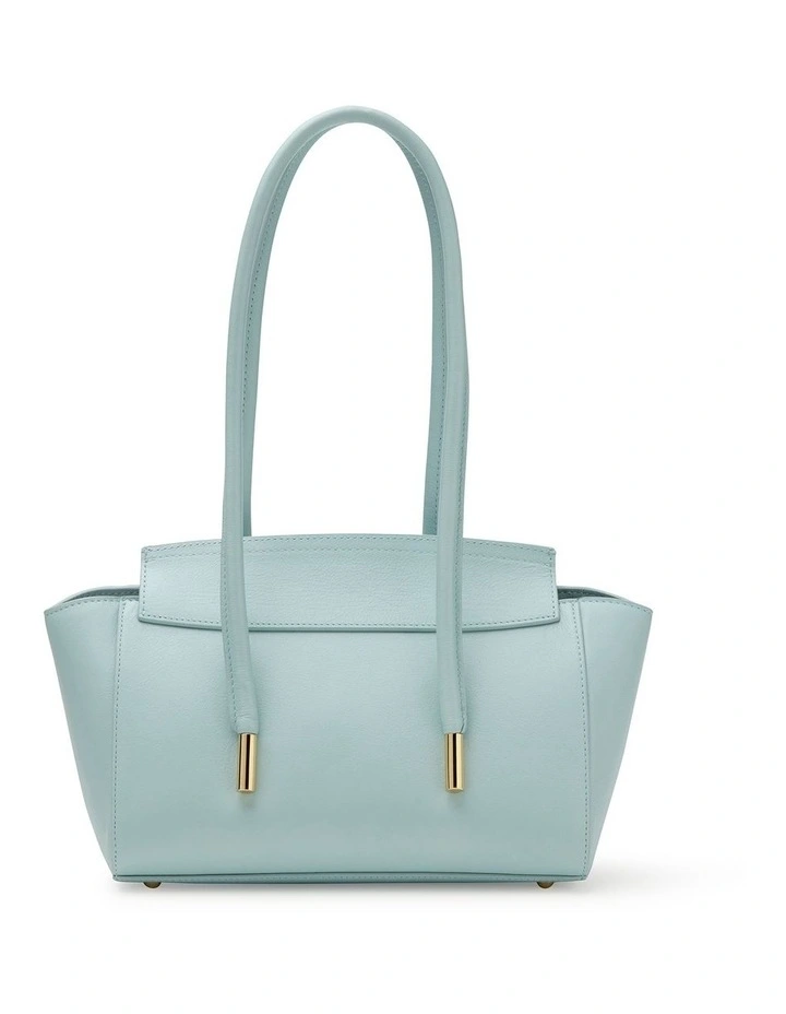 Velda Leather Shoulder Bag in Cornflower Blue image 2