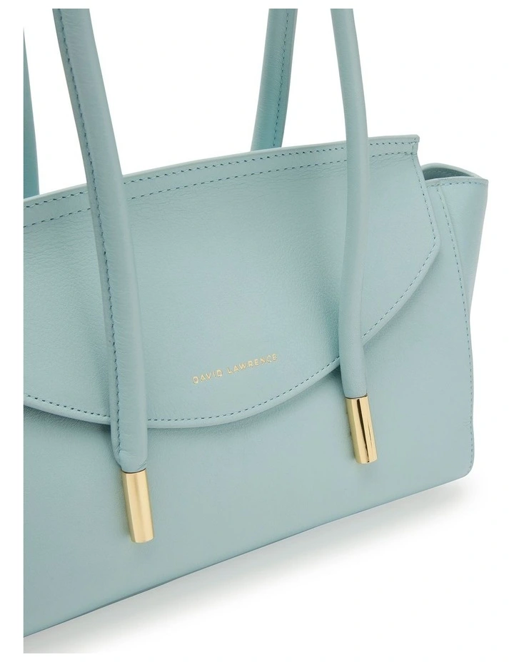Velda Leather Shoulder Bag in Cornflower Blue image 3