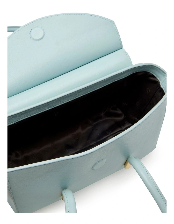 Velda Leather Shoulder Bag in Cornflower Blue image 4