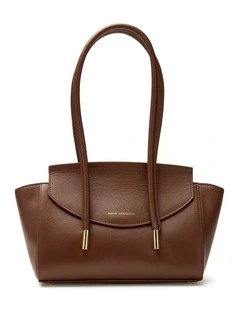 Velda Leather Shoulder Bag in Nutshell